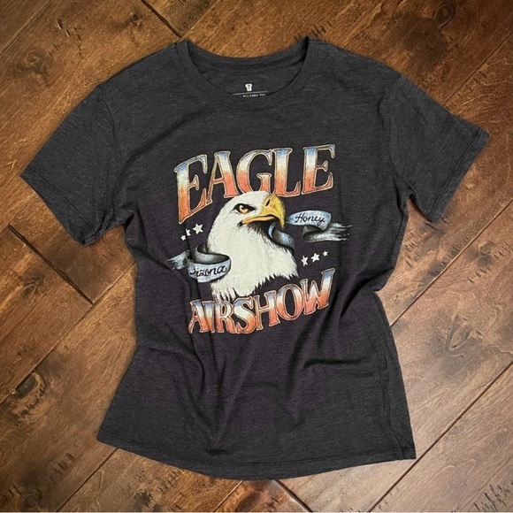 COTTON ON • “The Relaxed Tee” Eagle Airshow Arizona Honey Gray T-Shirt Womens XS - Picture 2 of 7